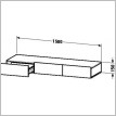 Duravit - DuraStyle Shelf With Drawer 150x1500x440mm