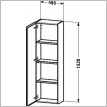 Duravit - L-Cube Semi-Tall Cabinet 1320x400x243mm 1 Door