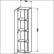 Duravit - DuraStyle Tall Cabinet 1800x500x360mm RH Hinge