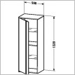 Duravit - Ketho Tall Cabinet 360x500x1320mm LH Hinge
