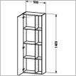 Duravit - DuraStyle Tall Cabinet 1400x500x240mm LH Hinge